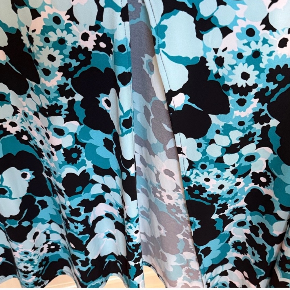 Michael Kors Aqua and Black Patterned Maxi Dress  NWOT - Picture 5 of 7